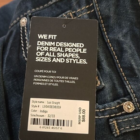 Silver Jeans Co. Women's Suki Mid Rise Curvy Fit Straight Leg Jeans W32x33 - Picture 16 of 16